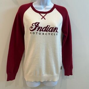 Indian Motorcycle Sweater - Cream & Burgundy Brand New With Tags Size XS